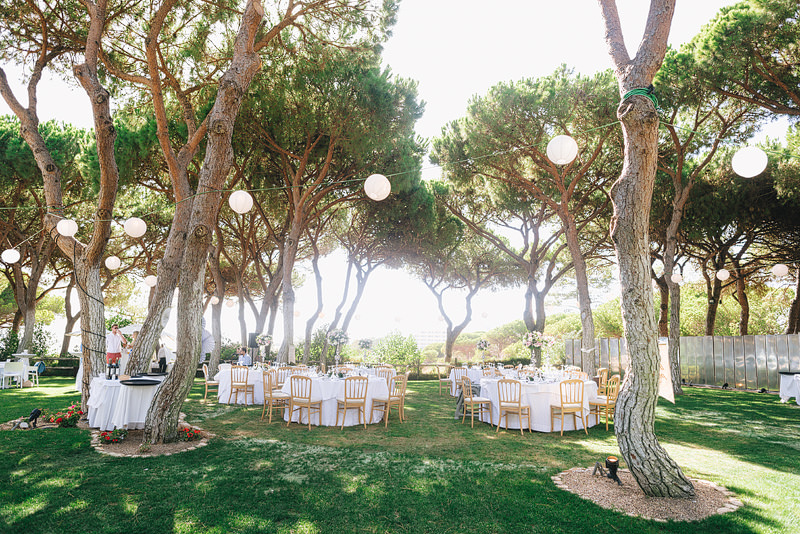 beautiful outdoor wedding reception location at pine cliffs reso