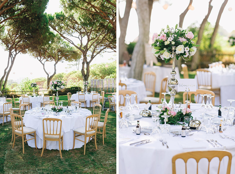 beautiful table details at destination wedding reception
