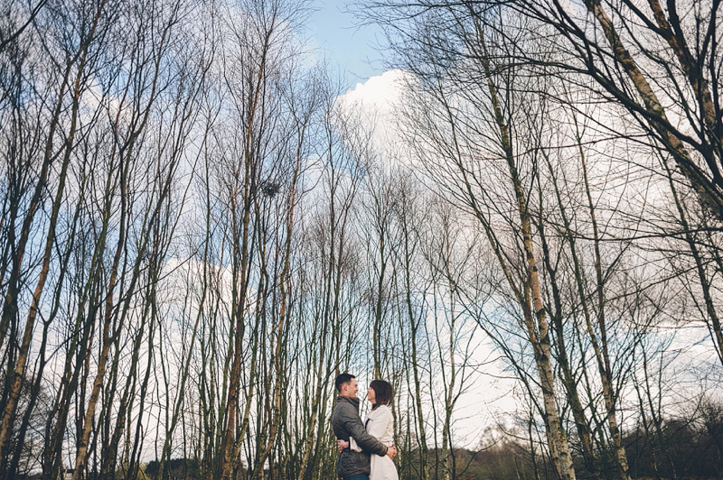 Relaxed and natural engagement photographs in Pelsall