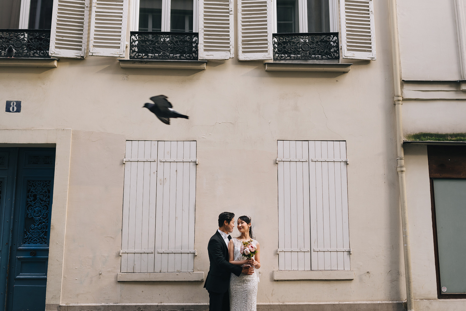 A pre-wedding shoot in the rustic back streets of Paris