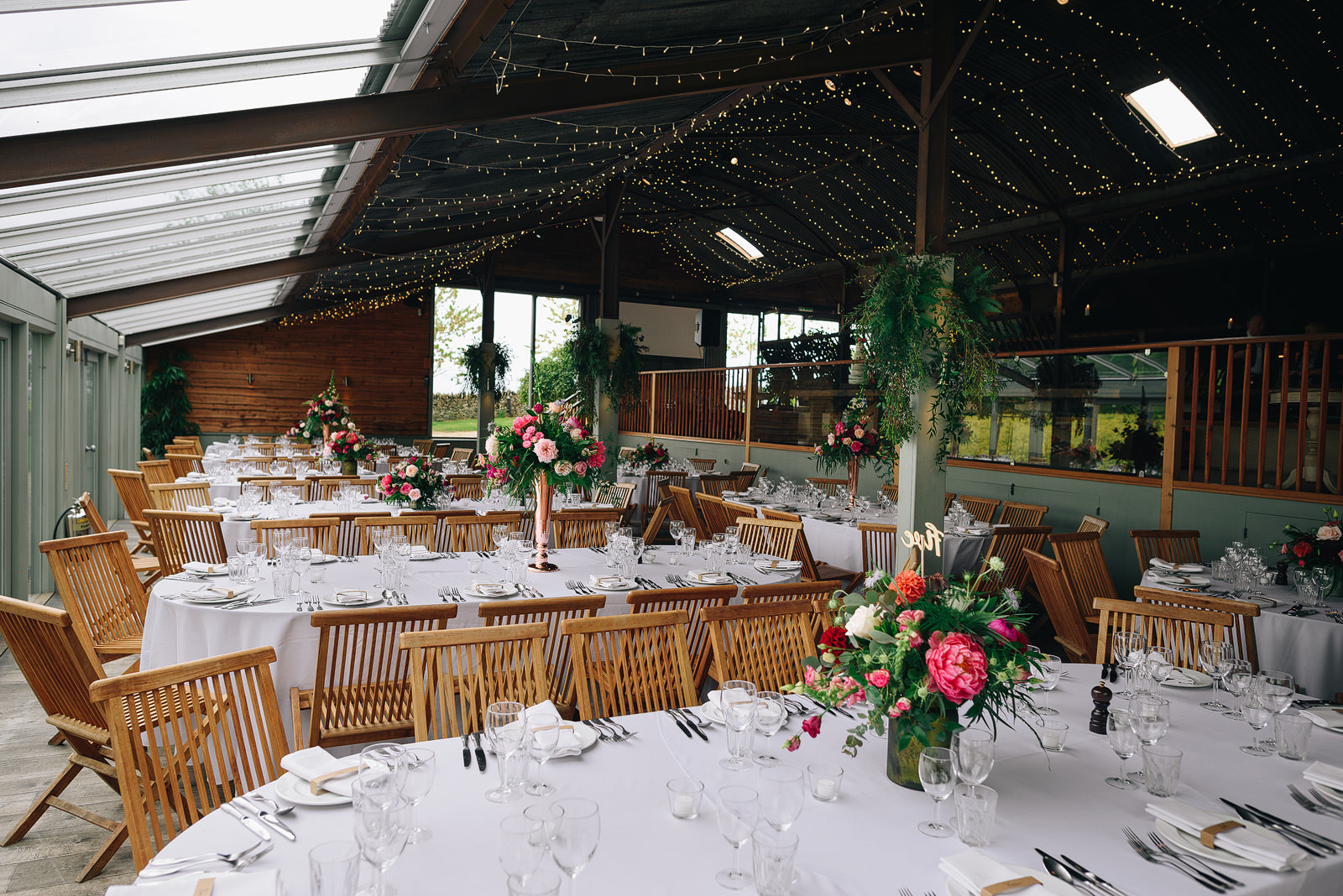 The interior of the Dutch barn at Cripps Stone Barn.