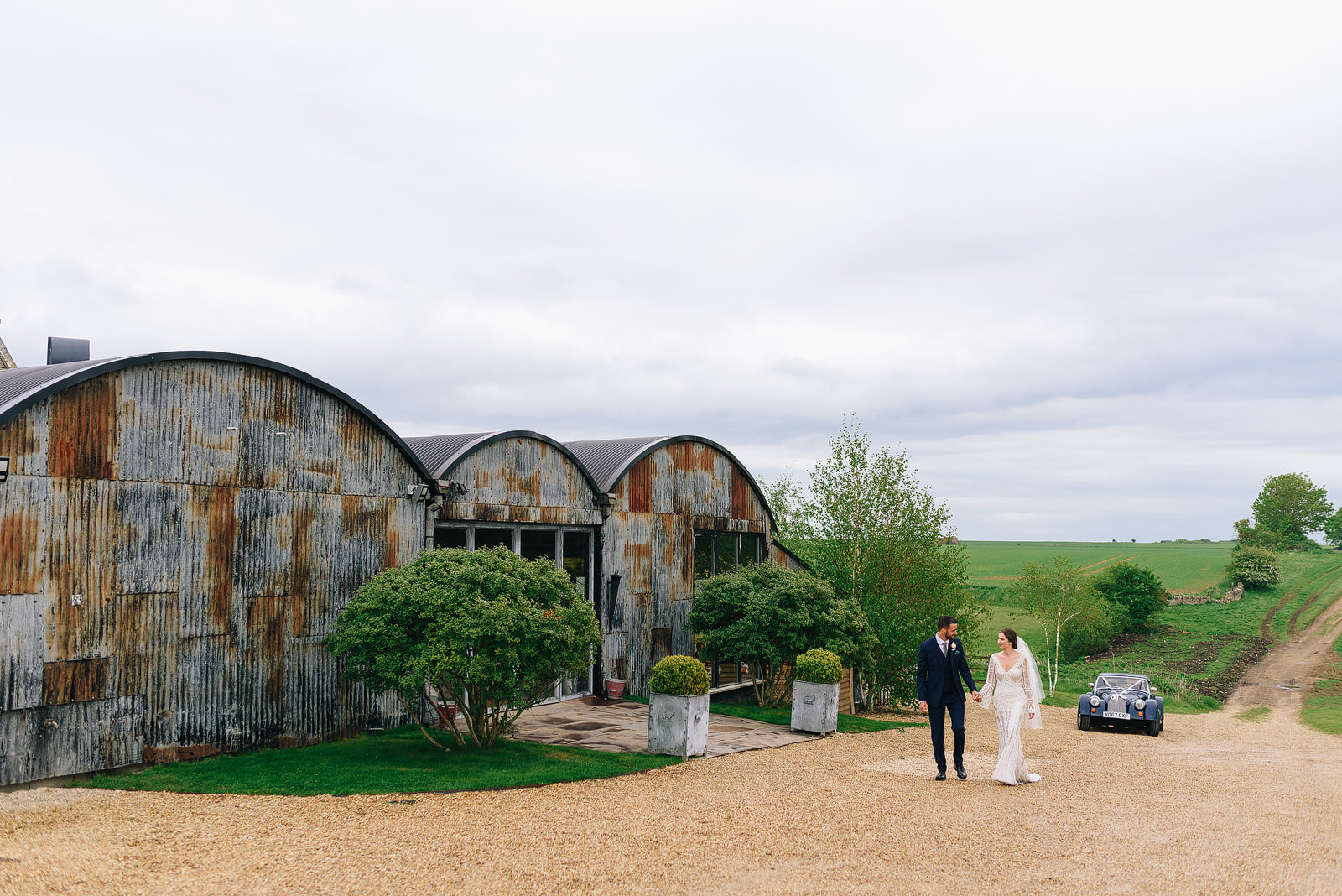 Relaxed wedding portraits at Cripps Stone Barn.